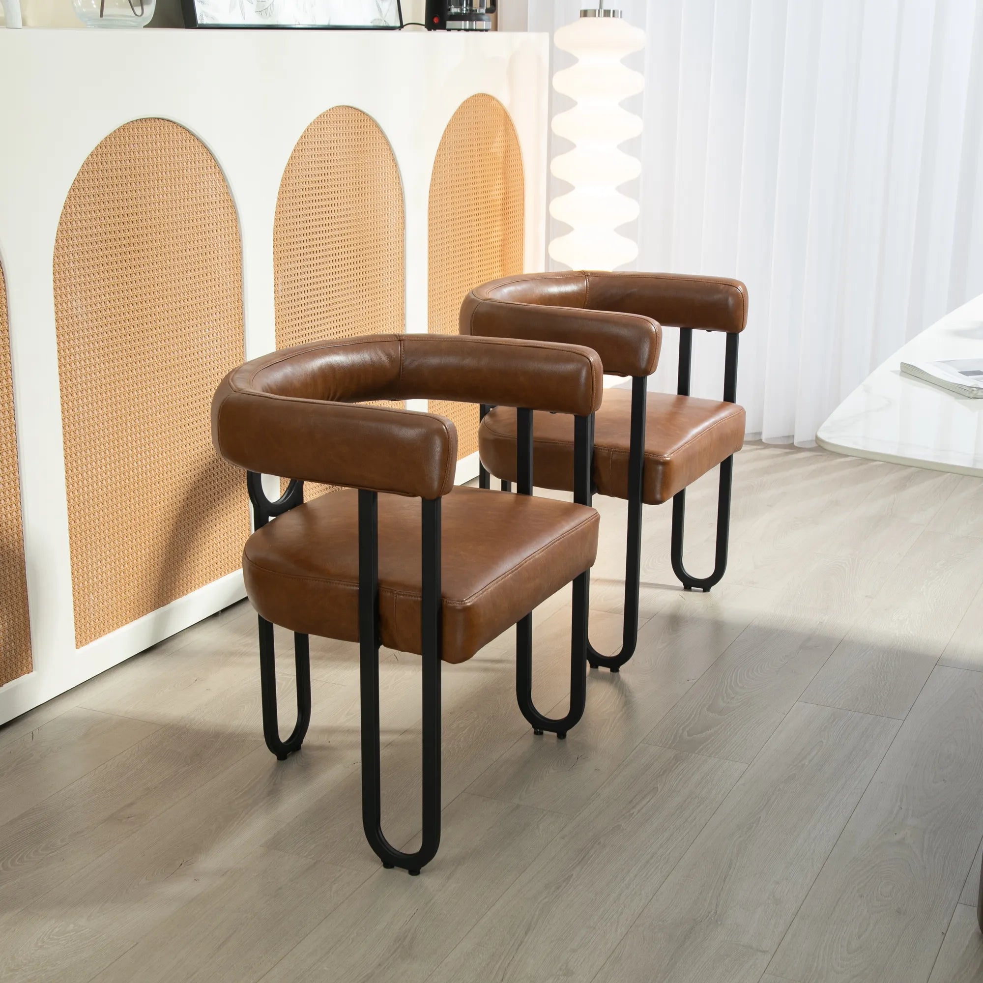 Contemporary PU Leather Upholstered Chair
