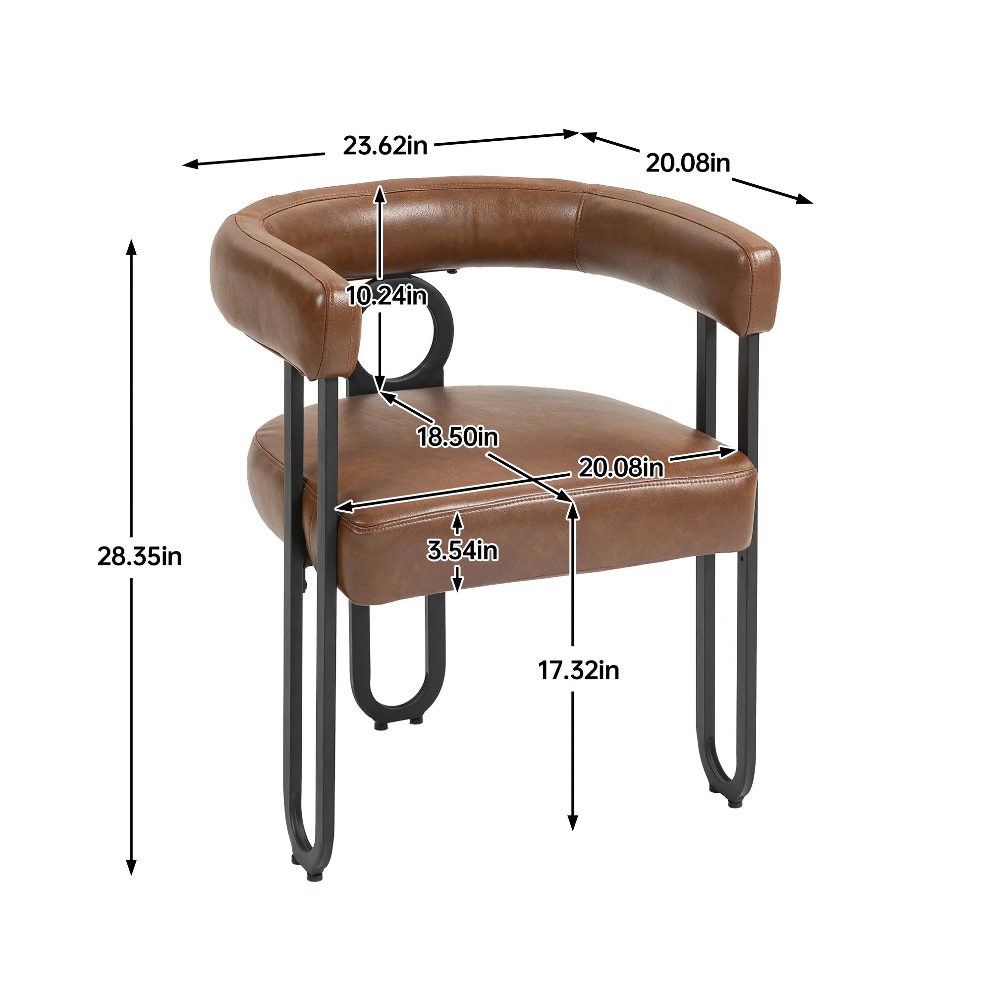 Contemporary PU Leather Upholstered Chair
