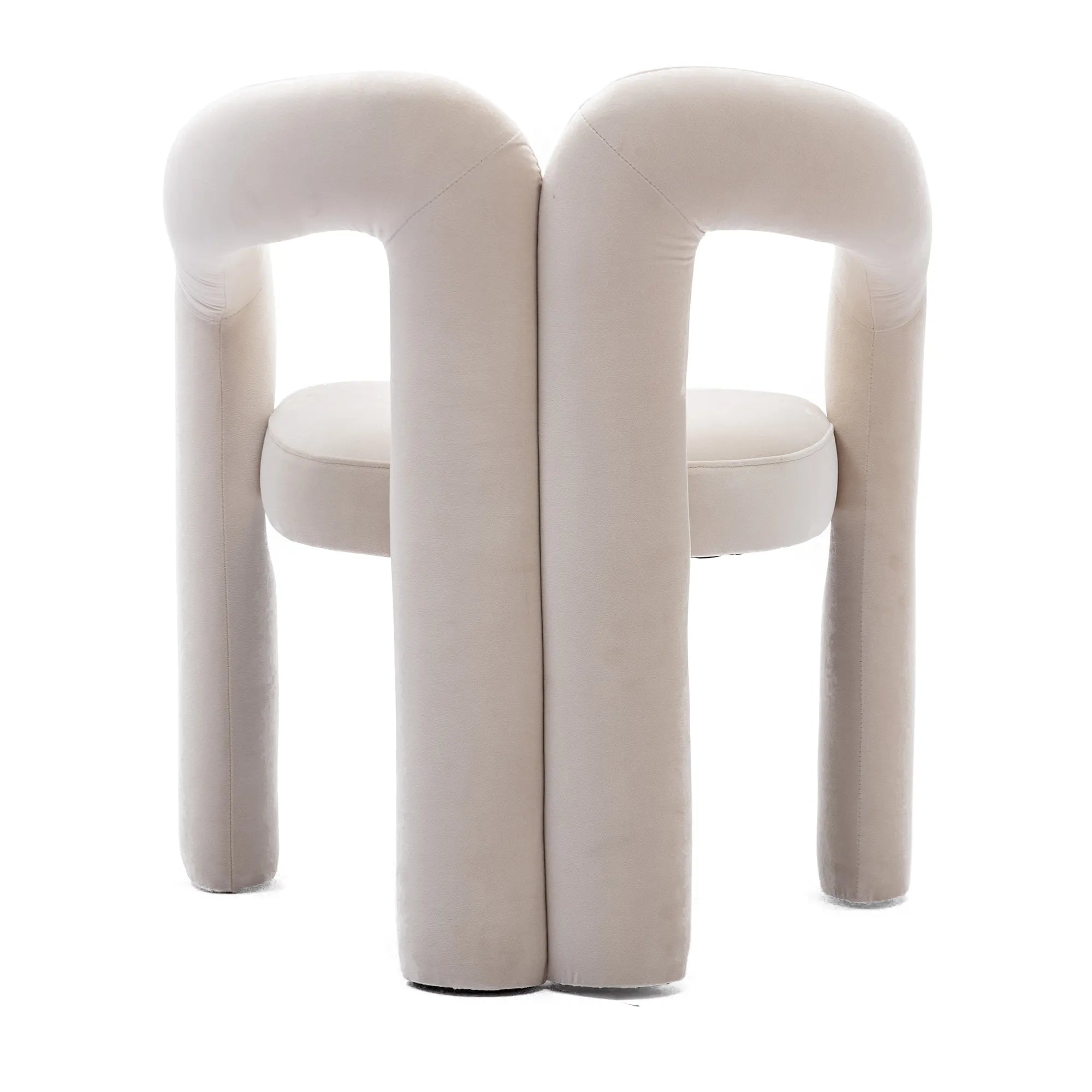 Contemporary Velvet Fabric Accent Chair Set of 2