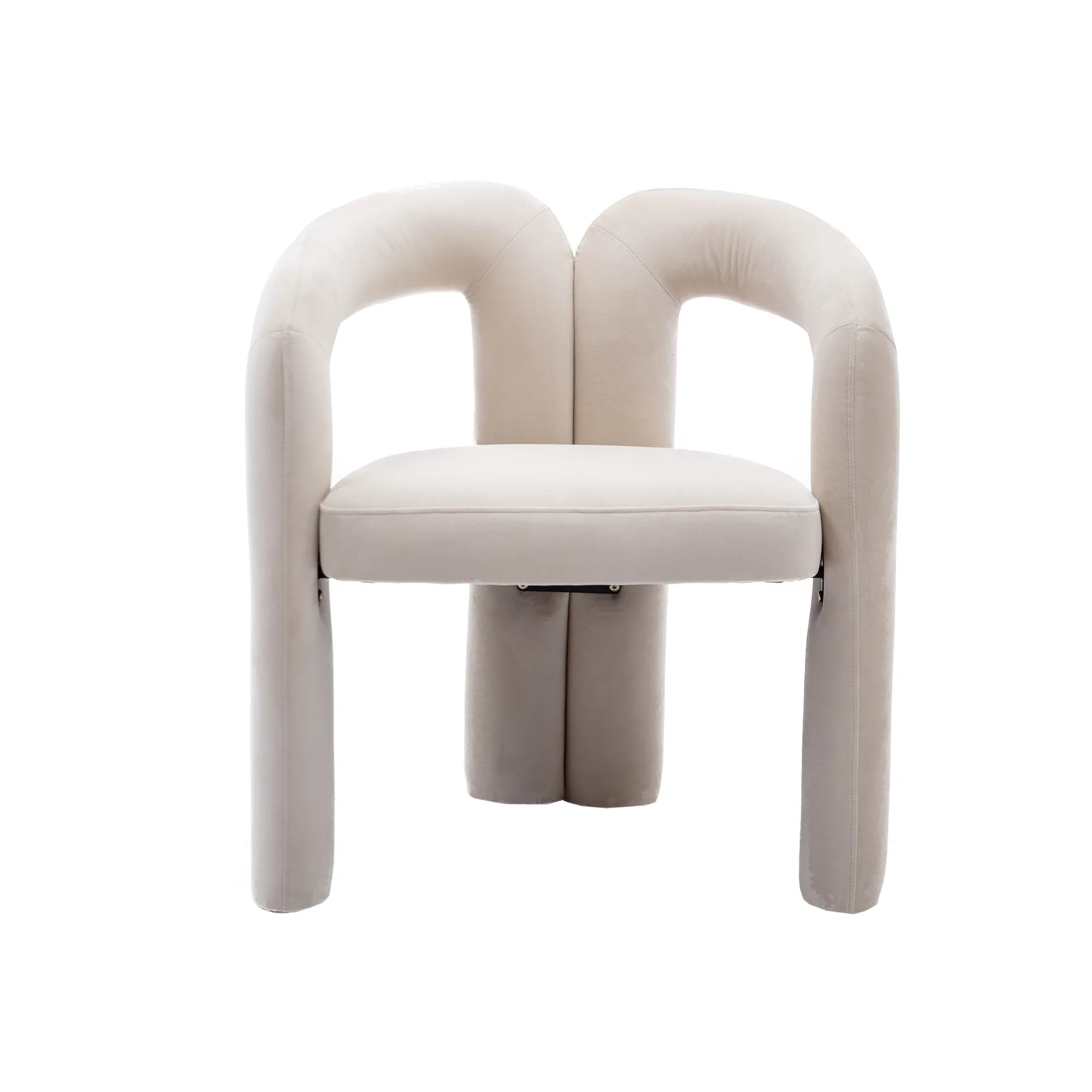 Contemporary Velvet Fabric Accent Chair Set of 2