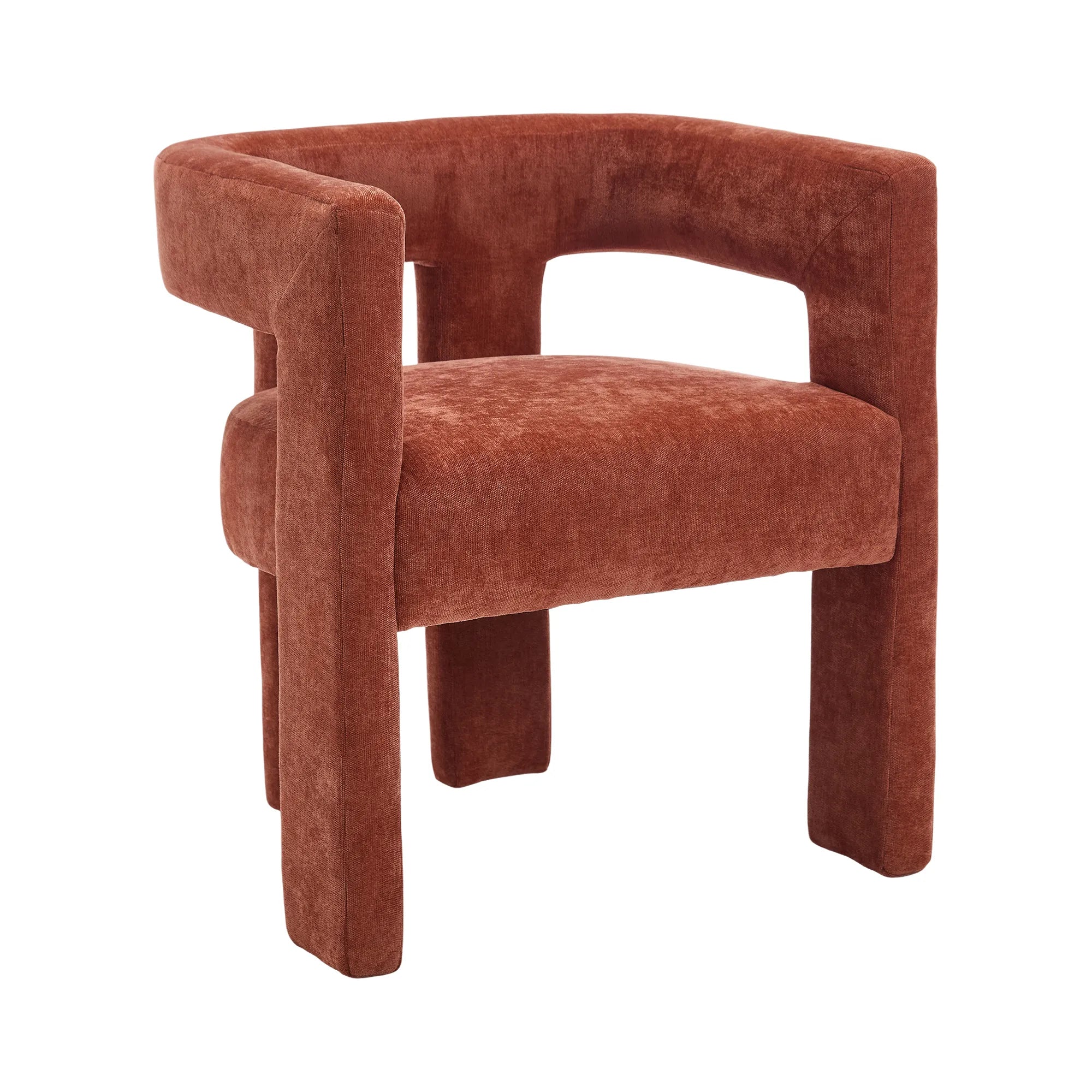Contemporary Fabric Barrel Accent Chair Set of 2