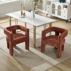 Contemporary Fabric Barrel Accent Chair Set of 2