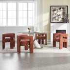 Contemporary Fabric Barrel Accent Chair Set of 2