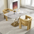 Contemporary Fabric Barrel Accent Chair Set of 2