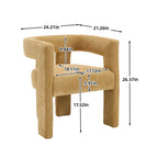 Contemporary Fabric Barrel Accent Chair Set of 2