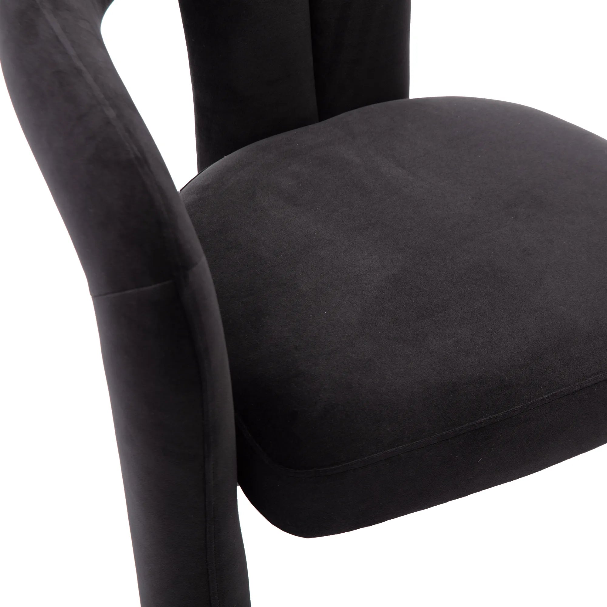 Contemporary Velvet Fabric Accent Chair Set of 2