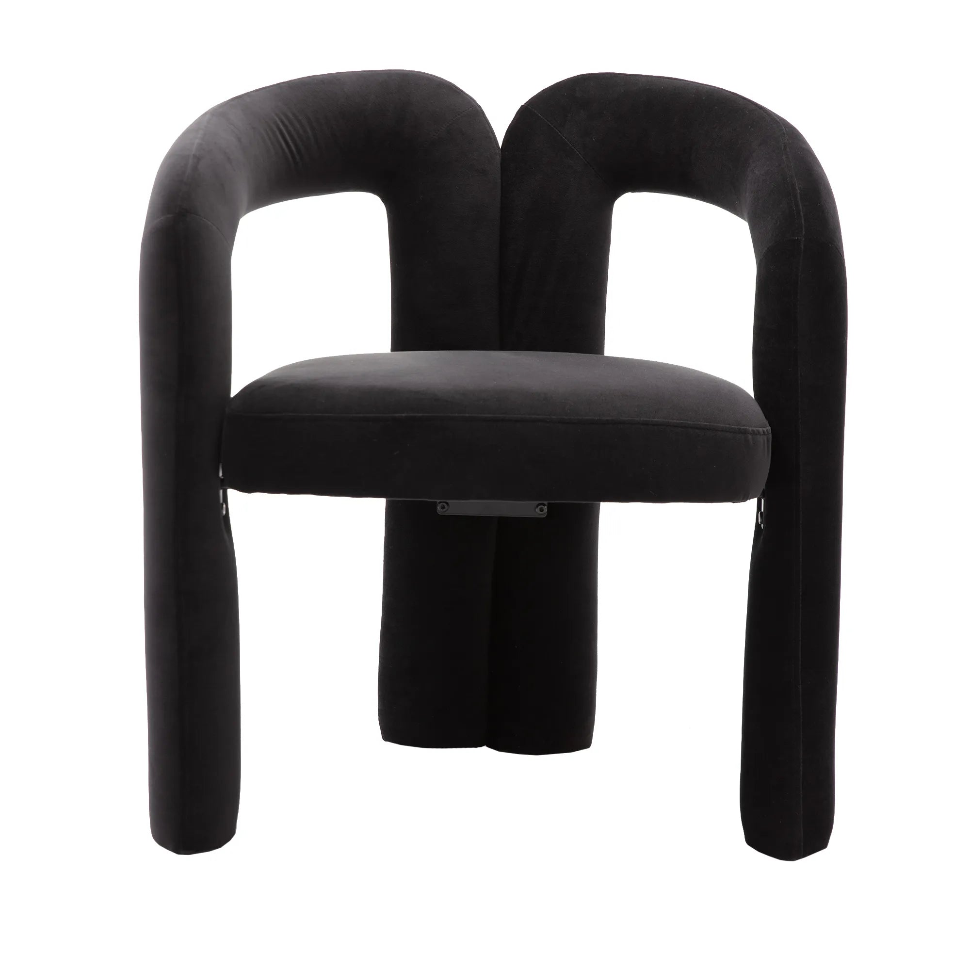 Contemporary Velvet Fabric Accent Chair Set of 2