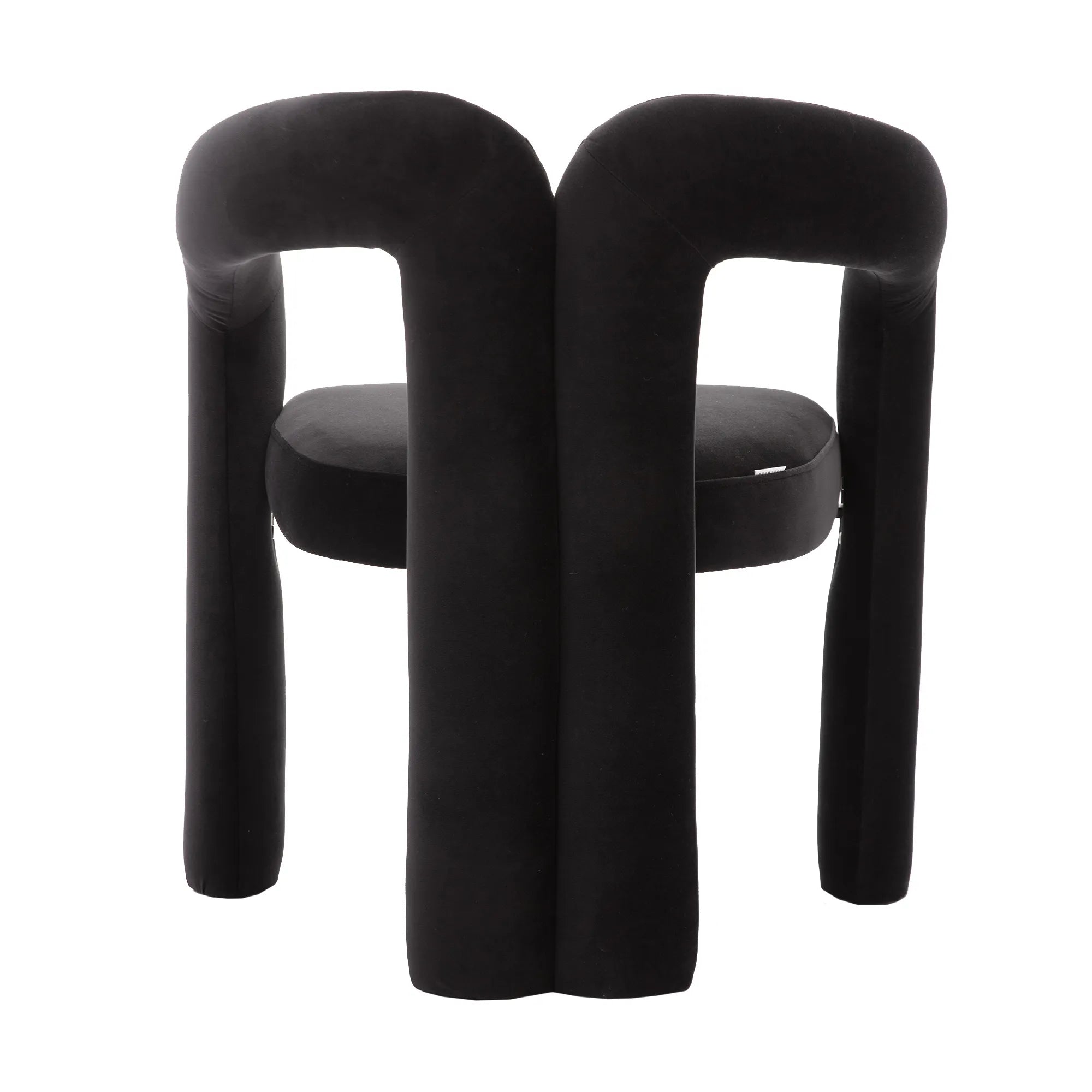 Contemporary Velvet Fabric Accent Chair Set of 2