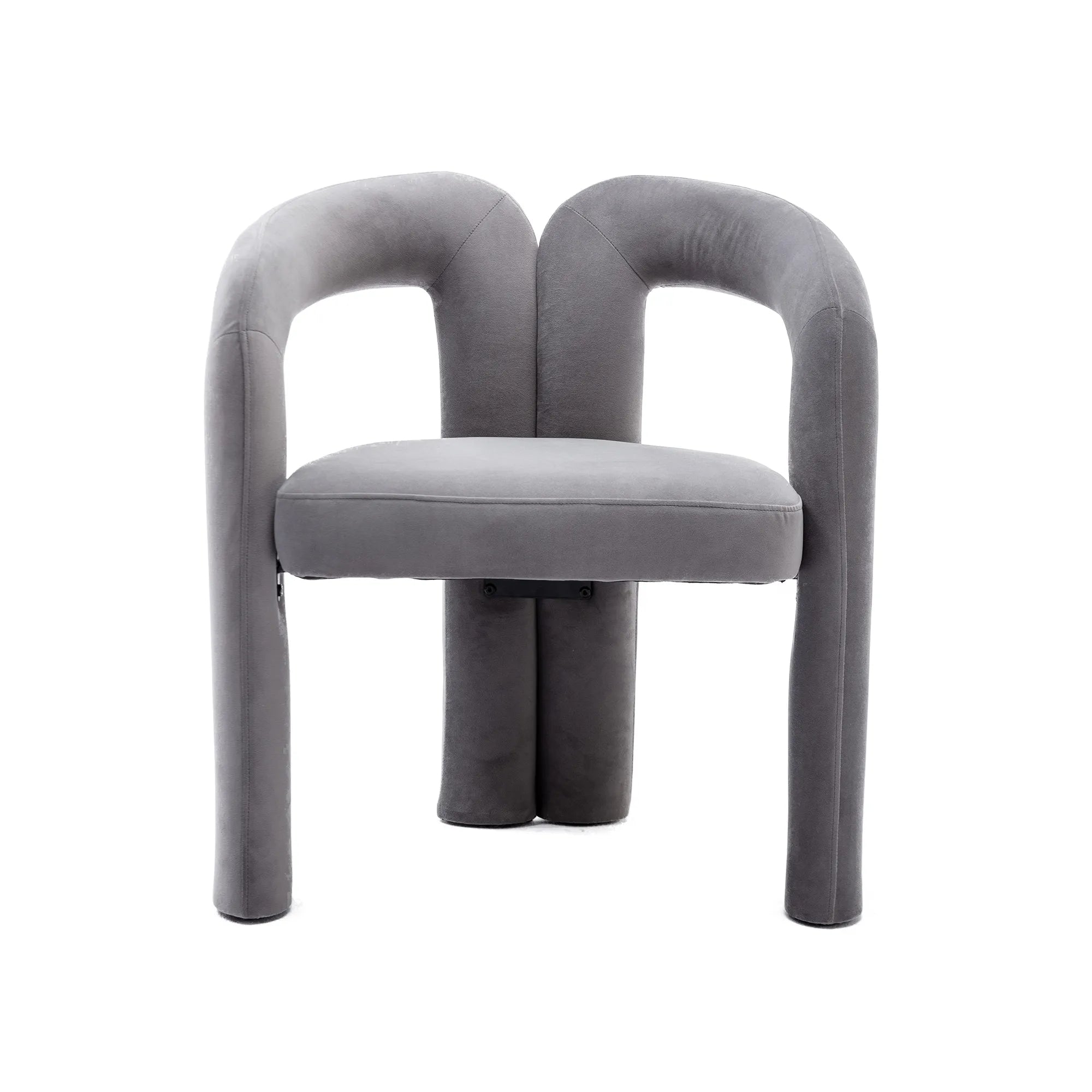 Contemporary Velvet Fabric Accent Chair Set of 2