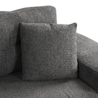 Convertible Sleeper Sofa Bed with Storage Ottoman, Stools, and Wireless Charger