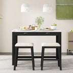 Counter Height Modern Dining Table Bar Table Set With Storage Drawers