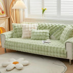 Cozy Untra Soft Plush Solid Colour Non-slip Sofa Cover Slipcover