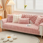 Cozy Untra Soft Plush Solid Colour Non-slip Sofa Cover Slipcover
