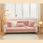 Cozy Untra Soft Plush Solid Colour Non-slip Sofa Cover Slipcover