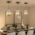 3 Pieces Crystal Prism Design Modern Crystal Pendant Light Set