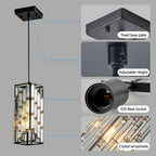 3 Pieces Crystal Prism Design Modern Crystal Pendant Light Set