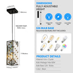3 Pieces Crystal Prism Design Modern Crystal Pendant Light Set