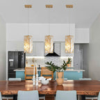 3 Pieces Crystal Prism Design Modern Crystal Pendant Light Set