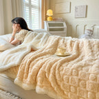 Double Layer Fleece Thickened Throw Blanket