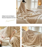 Double Layer Fleece Thickened Throw Blanket