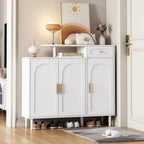 Elegant Modern Shoe Storage Cabinet with Arched Doors