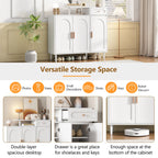 Elegant Modern Shoe Storage Cabinet with Arched Doors