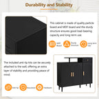 Elegant Modern Shoe Storage Cabinet with Arched Doors