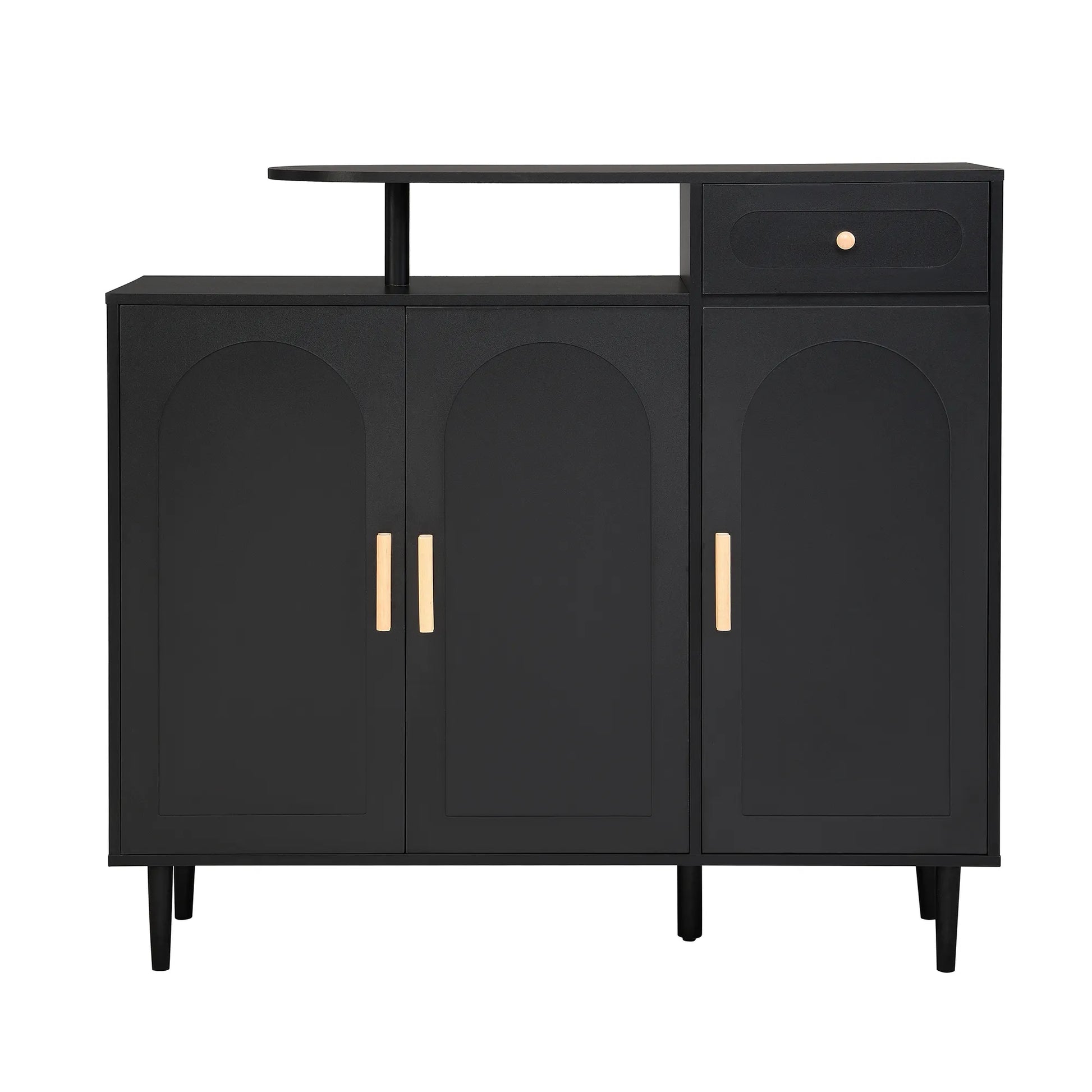 Elegant Modern Shoe Storage Cabinet with Arched Doors
