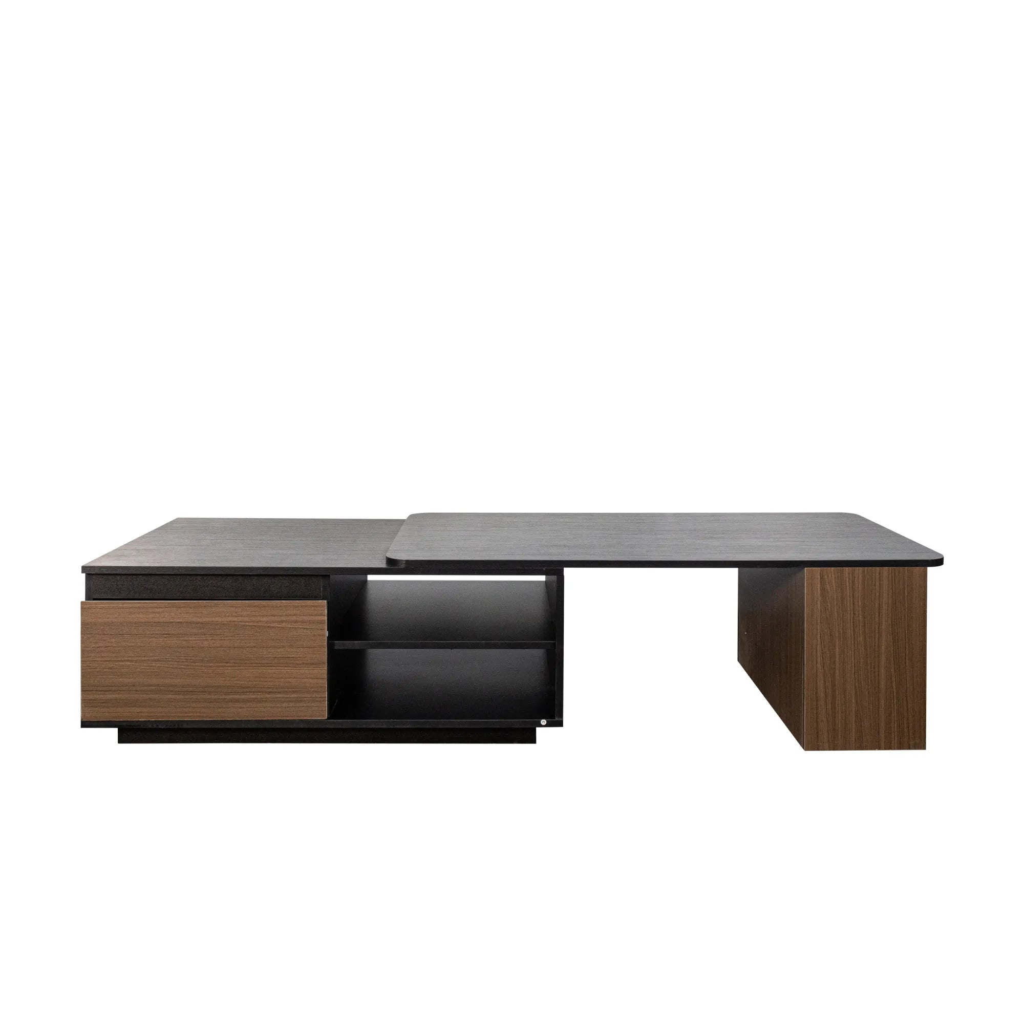 Extendable Rectangular Coffee Table With 2 Storage Drawers