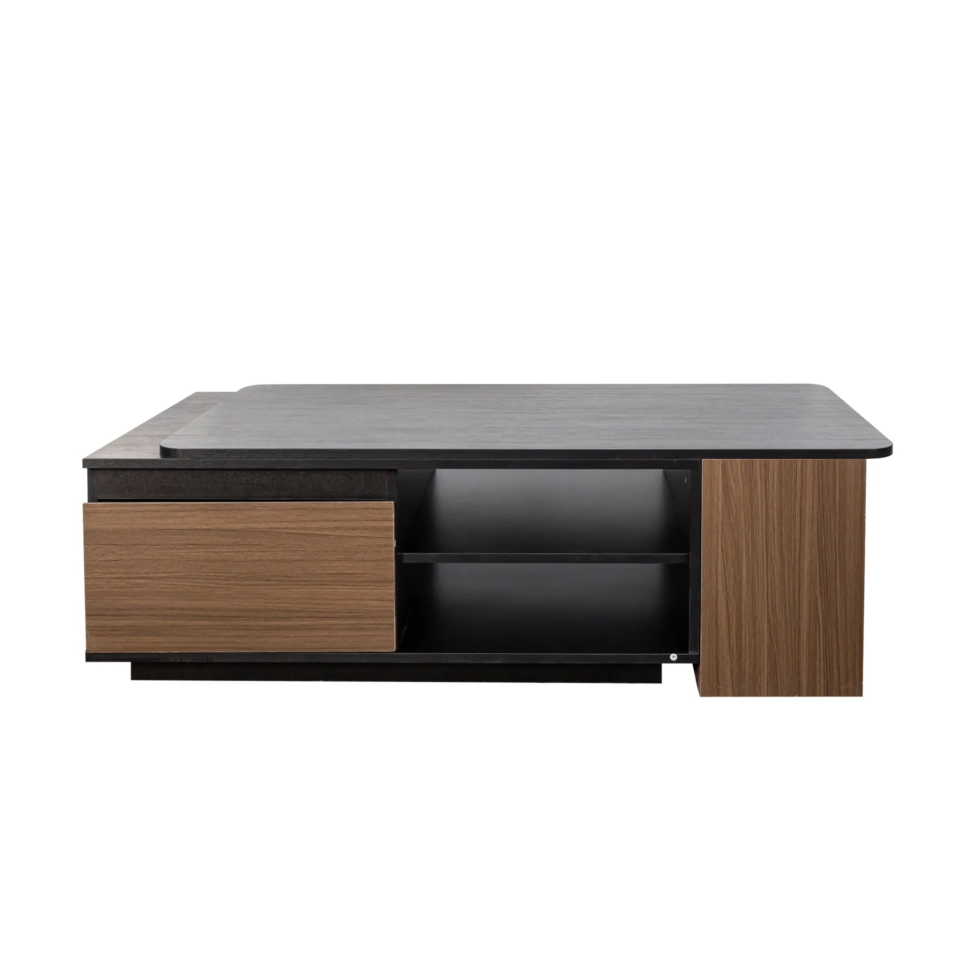 Extendable Rectangular Coffee Table With 2 Storage Drawers