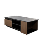 Extendable Rectangular Coffee Table With 2 Storage Drawers