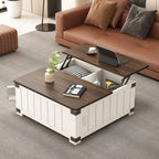 Farmhouse Lift Top Square Coffee Table with Storage