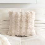 Faux Fur Bubble Throw Pillow Cover