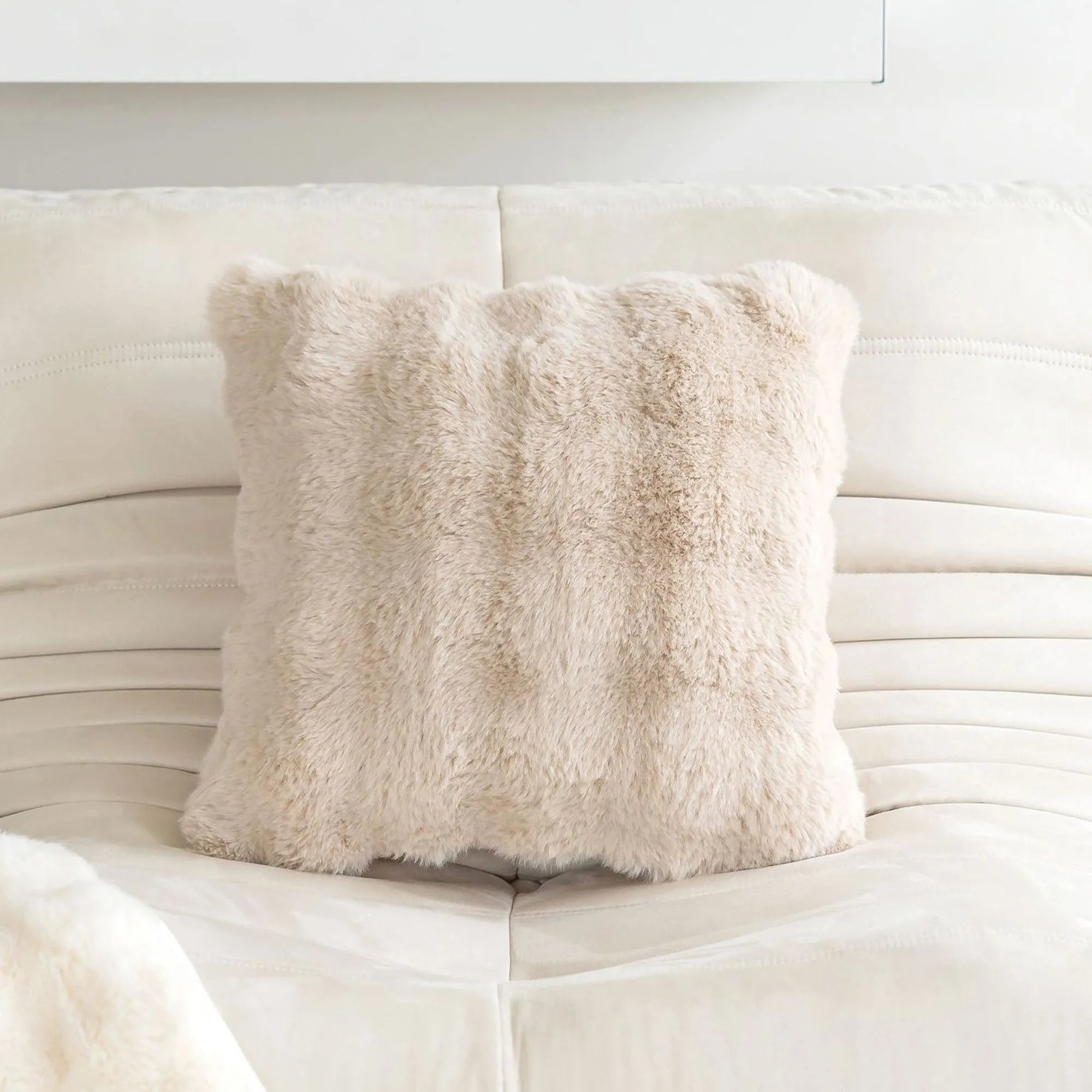 Faux Fur Bubble Throw Pillow Cover