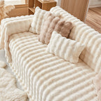 Faux Fur Bubble Throw Pillow Cover