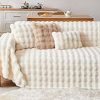 Faux Fur Bubble Throw Pillow Cover