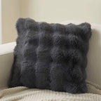Faux Fur Bubble Throw Pillow Cover