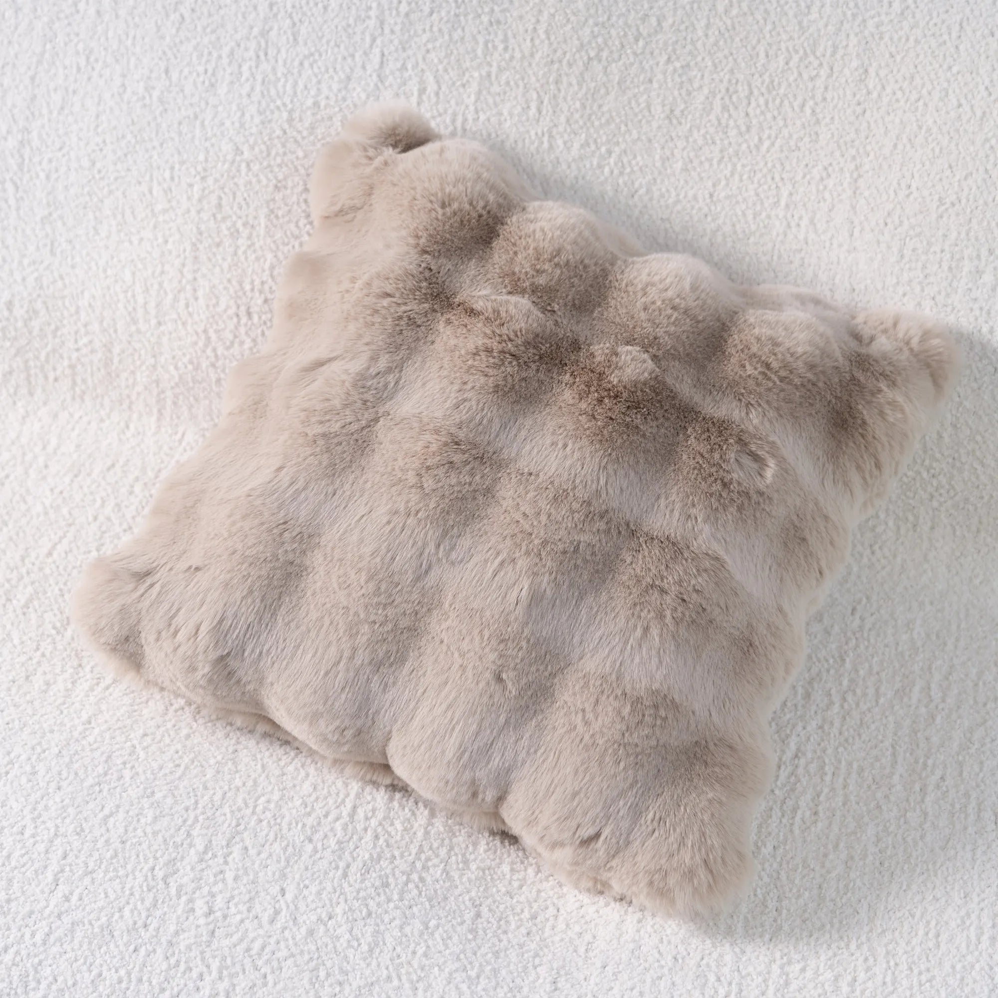 Faux Fur Bubble Throw Pillow Cover