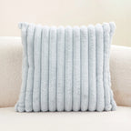 Faux Fur Strip Throw Pillow Cover