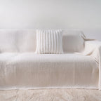 Faux Fur Strip Throw Pillow Cover