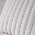 Faux Fur Strip Throw Pillow Cover