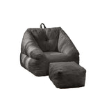 Fluffy Lazy Bean Bag Sofa Chair with Memory Foam Filling