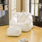 Fluffy Lazy Bean Bag Sofa Chair with Memory Foam Filling