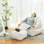 Fluffy Lazy Bean Bag Sofa Chair with Memory Foam Filling