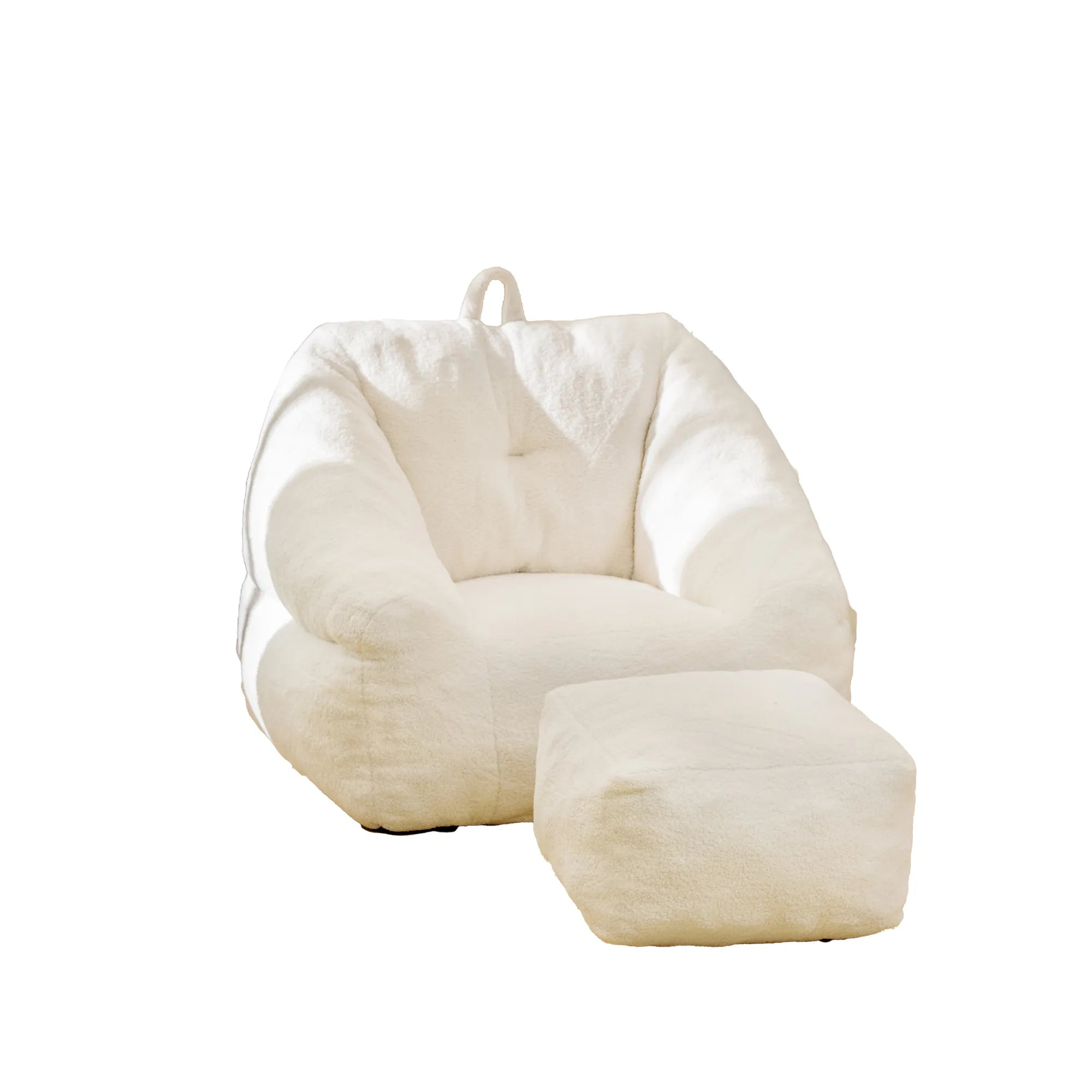 Fluffy Lazy Bean Bag Sofa Chair with Memory Foam Filling