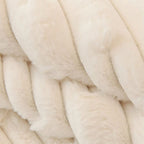 Fluffy Plush Anti-Slip Striped Sofa Cover Slipcover