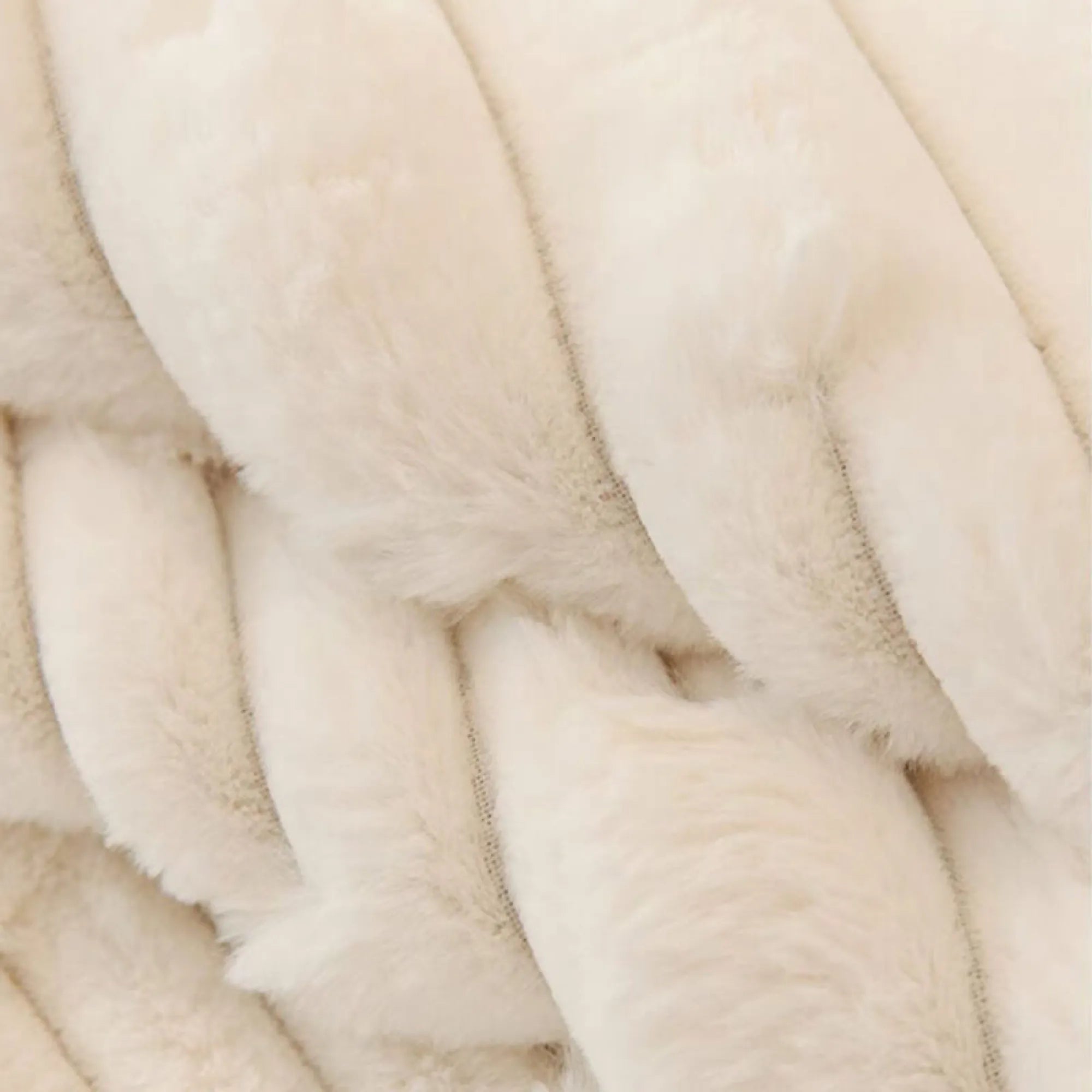 Fluffy Plush Anti-Slip Striped Sofa Cover Slipcover