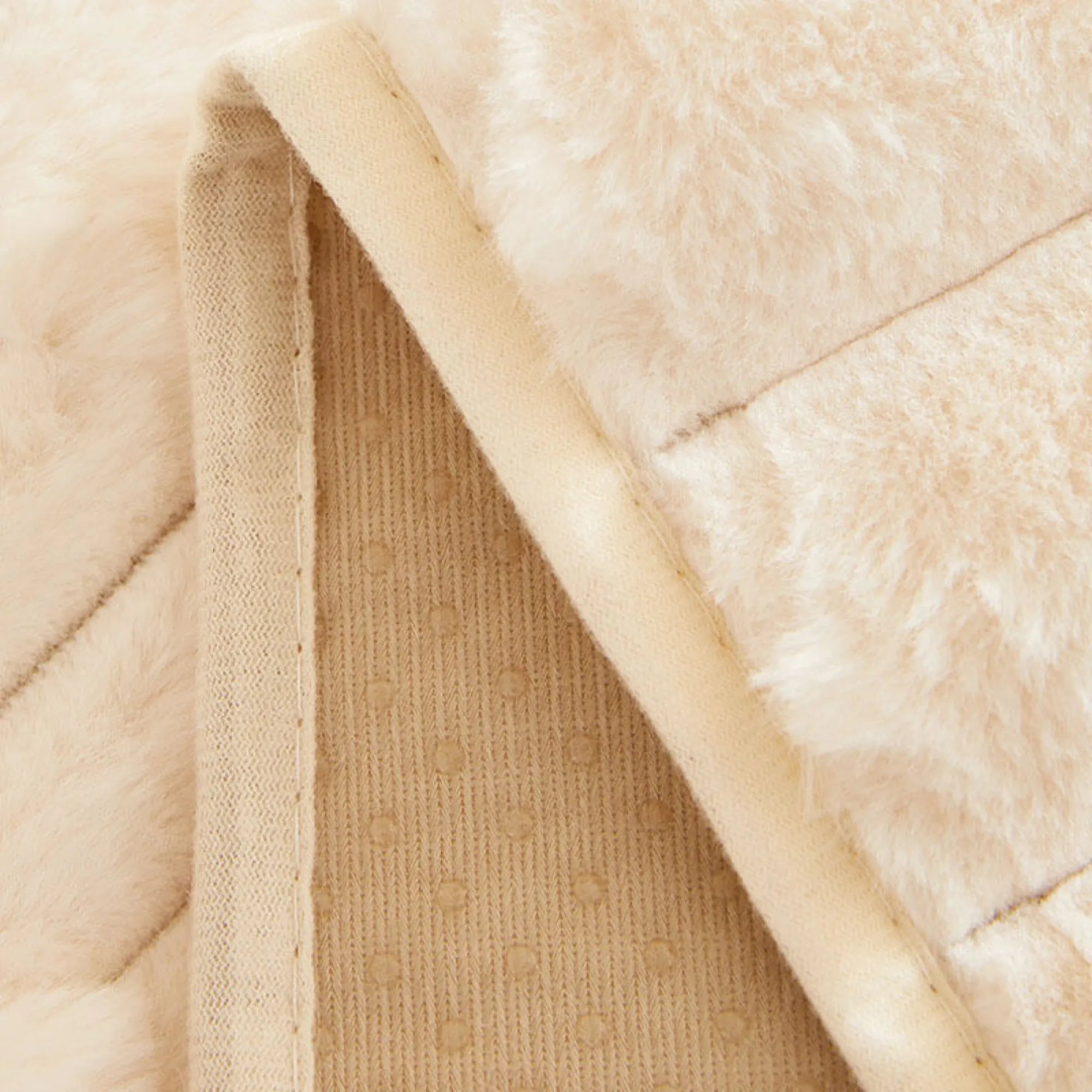 Fluffy Plush Anti-Slip Striped Sofa Cover Slipcover