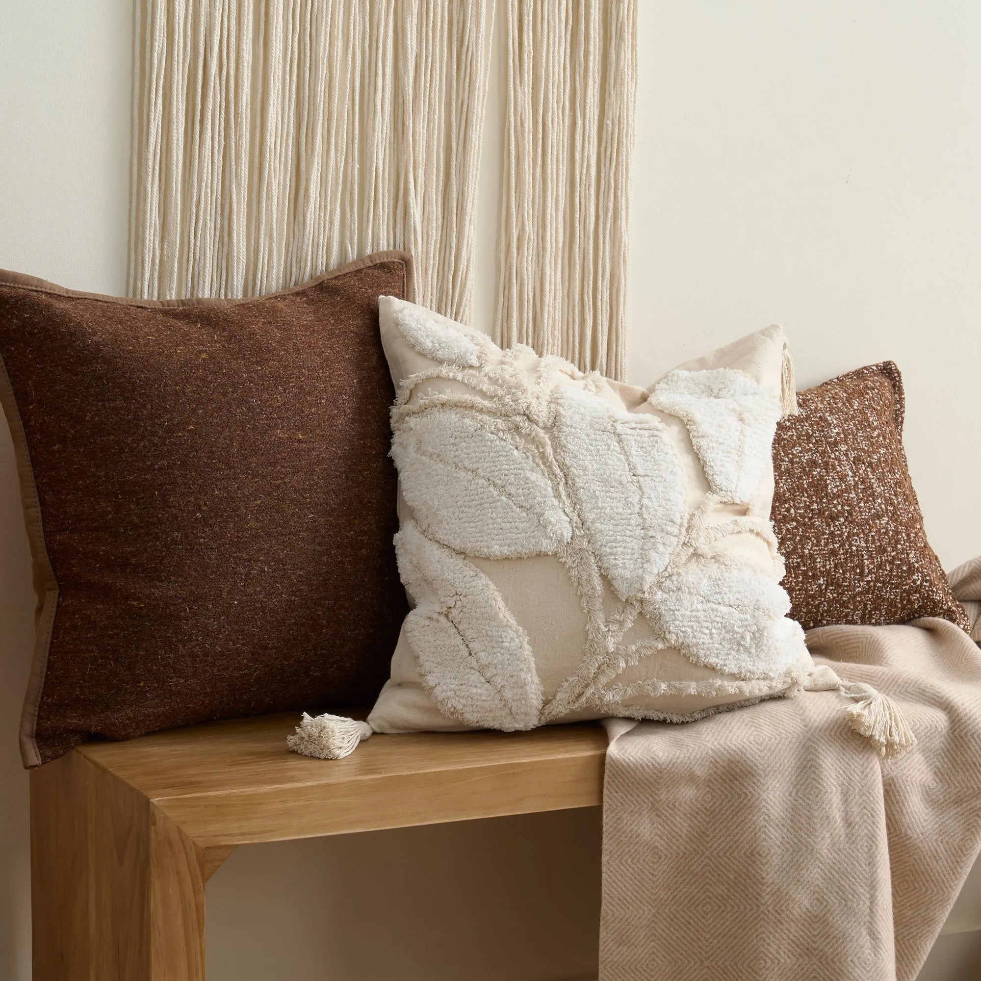 Forest Leaves Throw Pillow Cover