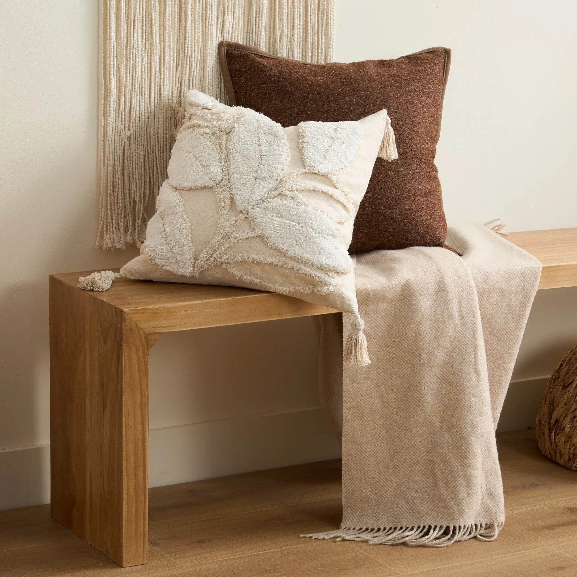 Forest Leaves Throw Pillow Cover